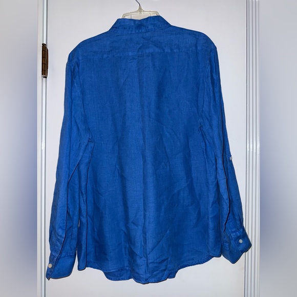 Tommy Bahama Women’s Two Palms Linen Shirt- in blue - Picture 8 of 16